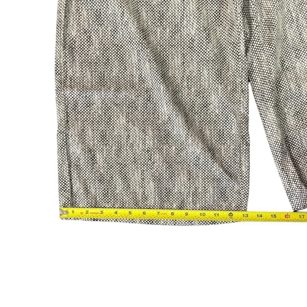 RARE Eileen Fisher 100% Organic Cotton Chainette Printed Wide Leg Crop P…